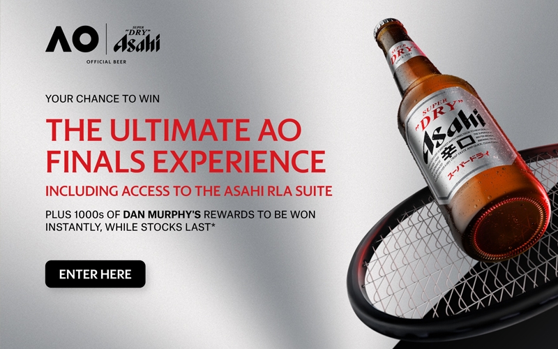 Asahi Australian Open on-site activation Australia 2026