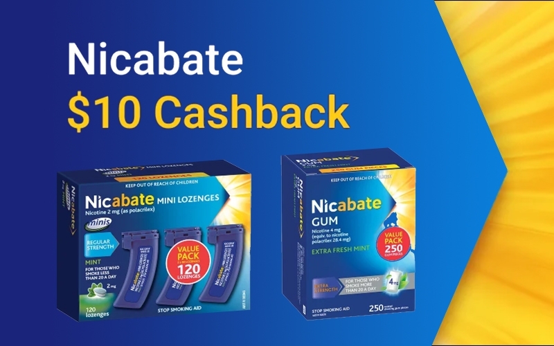 Dr Reddy's Laboratories Promotion: Nicabate $10 Cashback Promotion 2026
