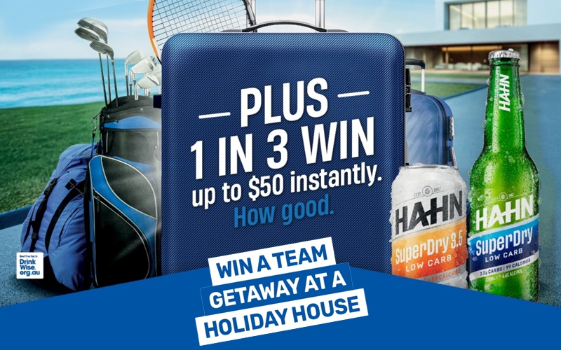 Hahn Super Weekender holiday house prize draw Australia 2026